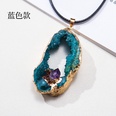 Natural Crystal Hole Slice Colorful Irregular Rough Stone DIY Necklacepicture12