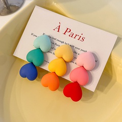 Accesorios para el cabello Clip de pico de pato en forma de corazón de Color caramelo de moda