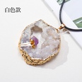 Natural Crystal Hole Slice Colorful Irregular Rough Stone DIY Necklacepicture10
