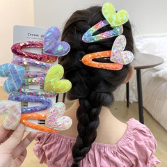 Fashion Cute Butterfly Heart Shell Shape Glossy Hair Clip Children's Barrettes