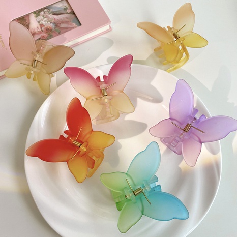 fashion new Gradient Color Butterfly shaped Hair Clip's discount tags