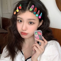 Fashion Cute Candy Color Round Bean Classic Barrettes Side Clip Hairpin