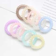 Fashion Macaron Frosted Transparent Candy Color Simple Phone Line Hair Ring