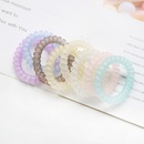Mode Macaron Matt Transparent Candy Farbe Einfache Handy Linie Haar Ringpicture6