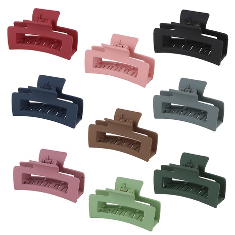 solid color Frosted Acrylic Rectangular Large Hair Clip's discount tags