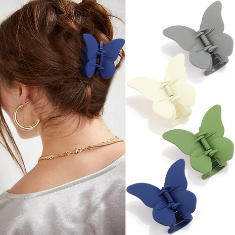 solid color Butterfly Grind Arenaceous Paint Personality Hair Clip multicolors's discount tags