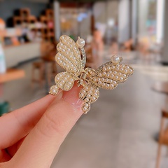 Neue mode kleine Schmetterling bowknot form Perle strass kleine haar klaue
