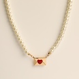Mode Herz Brief Perle Schlsselbein Kette 18K Vergoldung Kupfer Halskettepicture13