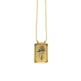 Mode Einfache DoppelSeitige Blume 18K Goldberzogene Edelstahl Halskettepicture11