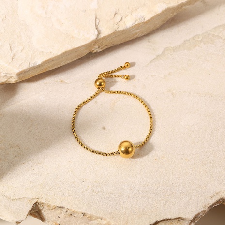 Neue Stil 18K Gold überzogene runde Ball Anhänger Edelstahl Armband's discount tags