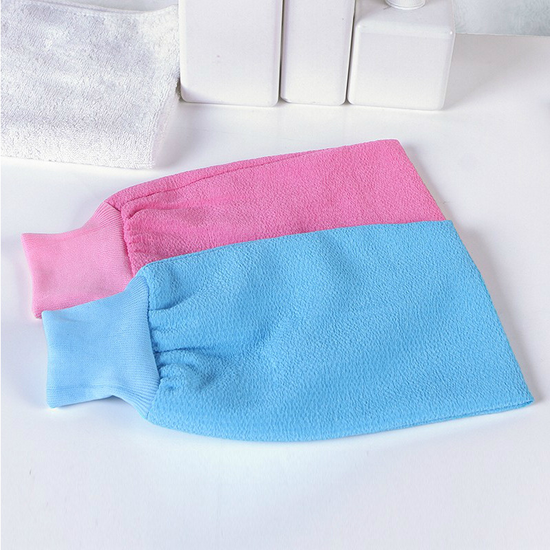 Household Bath Towel DoubleSided Thickened Gloves random colorpicture1