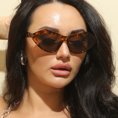 Nuevo estilo de moda poligonal marco leopardo Multi-Color gafas de sol's discount tags