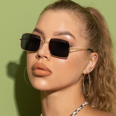 New Retro style Square frame gradient color len metal Sunglasses's discount tags