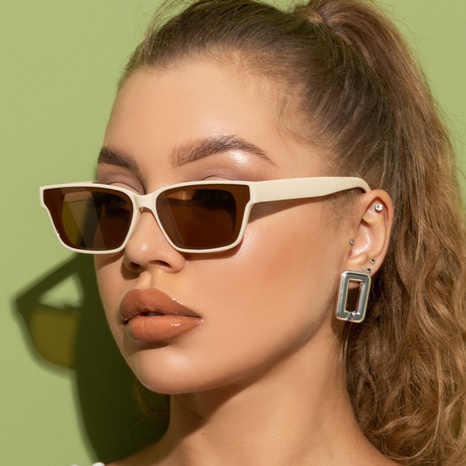 Neue Stil Mode Quadratischen Rahmen leopard mehrfarbige Sonnenbrille's discount tags