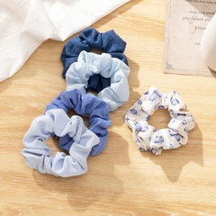 retro style Hair Accessories Solid Color Floral Satin Hair Rope hair scrunchies