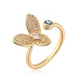 New style flower eye Copper Plating 18K Gold Dripping Oil Open Zircon Ringpicture10