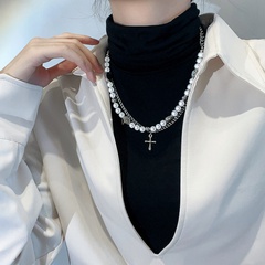 Retro Kreative Wasser Tropfen-Förmigen Quer Reflektierende Perle Halskette Armband Set