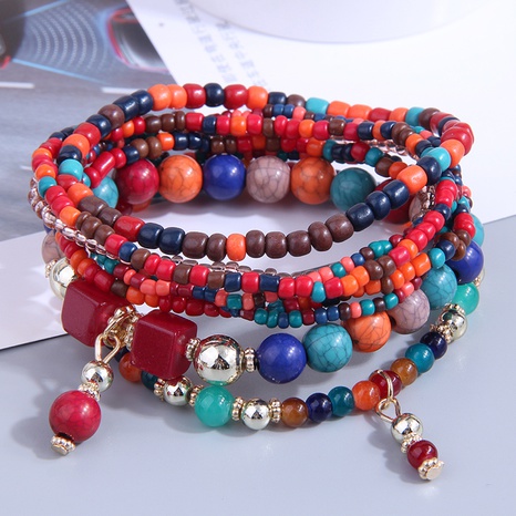 Bohemian Style Mix and Match Delicate Bead Multi-Layer Bracelet's discount tags