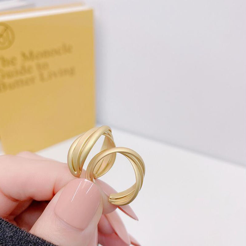 2022 neue Elegante Einfache MultiSchicht Runde Ring Ohrringe Frauenpicture1