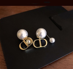 Mode Legierung Brief Ohrringe Das Einkaufen Galvani sieren Perlen Drop Ohrringe Als Bild