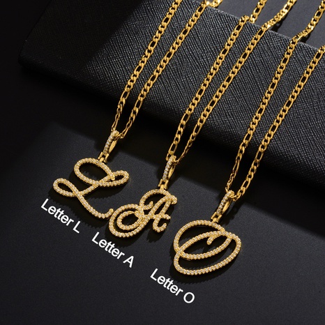 Fashion Simple Large Hip Hop Letters Pendant Stainless Steel Necklace's discount tags