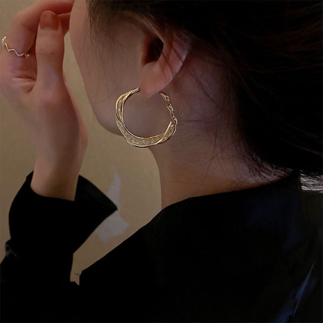 Mode Kupfer Kreis Ohrringe Das Einkaufen Galvani sieren Hoop Ohrringe Als Bild's discount tags