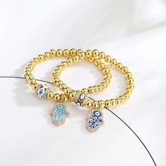 new style Fatima palm Devil's Eye Beads Copper Pearl Bracelet