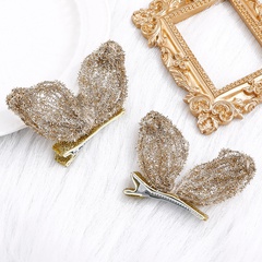 Women'S Cute Sweet Bunny Ears Lace Hair Accessories Embroidery No Inlaid Hair Clip 1 Set