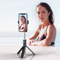 Einfache neue stil Tragbare Teleskop Drehbare Bluetooth Selfie Stick Stativ