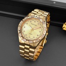 Neue Mode Diamant Stahl Strap Gold Quarz Einfache Skala Paar Uhrpicture10