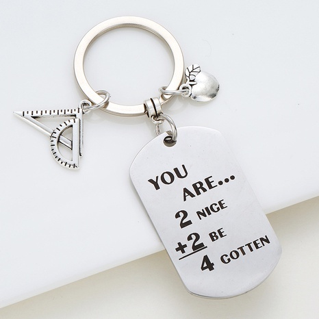 Fashion Stainless Steel Graduation Doctorial Tag Keychain Pendant's discount tags