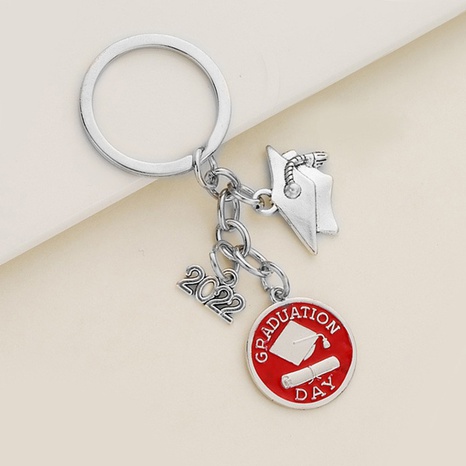 Creative Alloy round Card Graduation Keychain Bag Pendant's discount tags