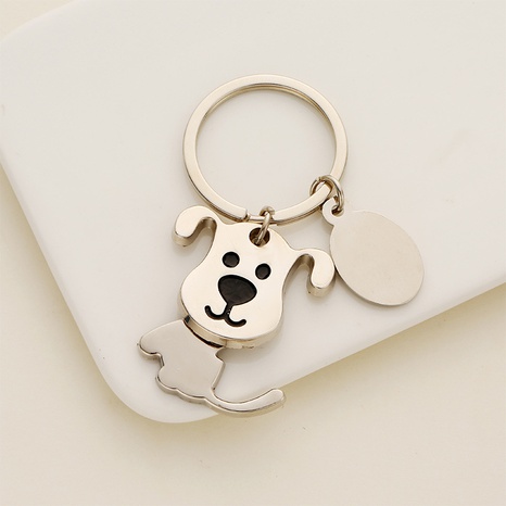 Fashion Alloy Creative Puppy Kitten House Pendant Keychain Simple's discount tags