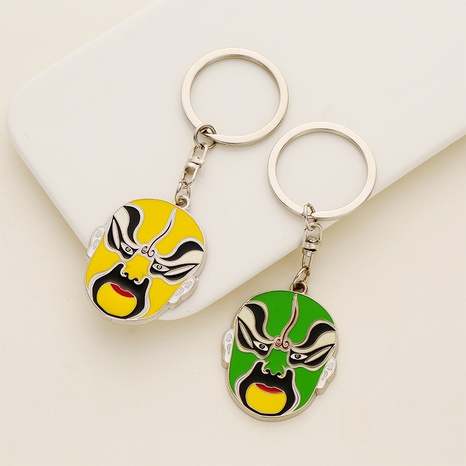 Wholesale Alloy Creative Cultural Multicolor Mask Keychain Pendants's discount tags