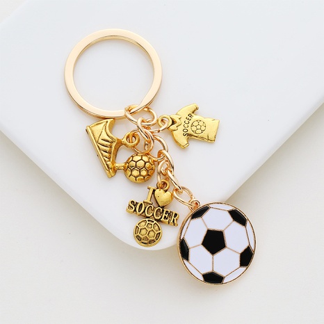 Creative Alloy Football Field Basketball Game Trophy Keychain Pendant's discount tags