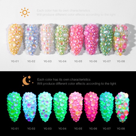 Diamante luminoso fluorescente Super Flash uñas belleza Taladro's discount tags