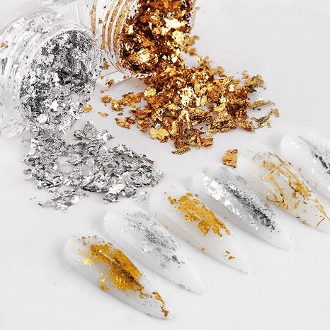 Neue Gold Folie Draht Paillette Fragment Gel DIY Dekoration Nagel Schönheit Zinn Folie's discount tags