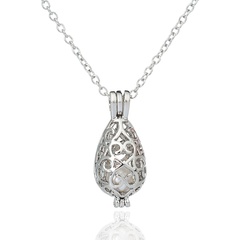 Alliage De Mode Vintage Longue Perle Exquis Nucléaires Pick-Pendentif en forme de collier