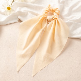 new Style Solid Color Satin Long Ribbon Hair Accessories bow hair scrunchiespicture9