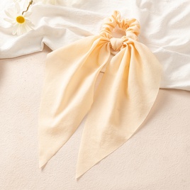 new Style Solid Color Satin Long Ribbon Hair Accessories bow hair scrunchiespicture13