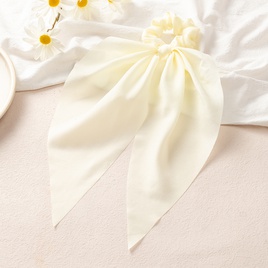 new Style Solid Color Satin Long Ribbon Hair Accessories bow hair scrunchiespicture18