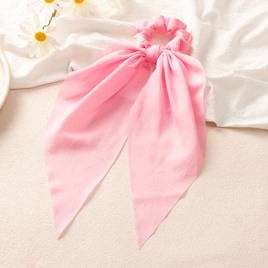 new Style Solid Color Satin Long Ribbon Hair Accessories bow hair scrunchiespicture19