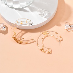 C-Shaped Acrylic Plate Simple Exaggerated Big Ear Ring