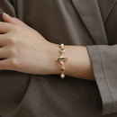 Mode Kreative Einfache Galvani 18K Gold Eingelegten Zirkon Kupfer Armbandpicture6