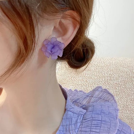 Sweet Resin Flower Ear Studs Daily Stud Earrings As Picture's discount tags