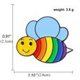 Broche en alliage de bannire colore de dessin anim gay Rainbow Pride en forme de coeurpicture44