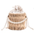 2022 New Summer Fashion Woven Small Pearl Chain Messenger Ribbon Straw Bagpicture13