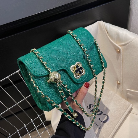 New Fashion Simple Women's Chain Crossbody Chain Solid Color Bag's discount tags