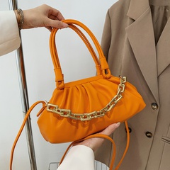2022 neue Fashion Wolke Kette Gefaltete Schulter Tasche Einfarbig Crossbody Handtasche