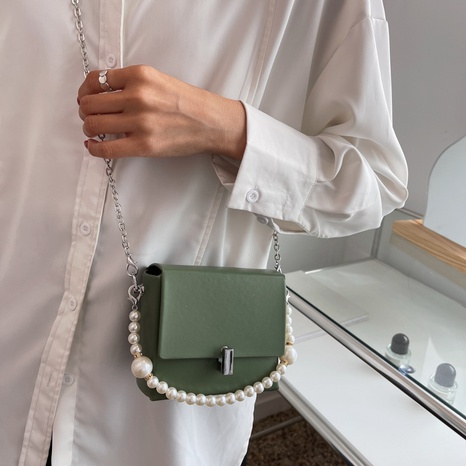 Moda Simple perla mano pequeña cuadrada bandolera bolsa's discount tags